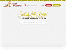 Tablet Screenshot of pizzabambino.de